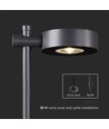 6W LED hagelampe, sort - IP54, 3000K, RA90, inkl. lyskilde