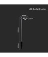 6W LED hagelampe bedlampe, sort, 102,5 cm - IP65, RA90, 4000K, aluminium