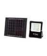 100W LED solar flomlys med solcelle - IP65, sort, fjernkontroll
