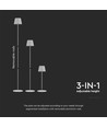 LED 4W lampe - 4400mA, batteri, 3000K, IP54, hvitt hus