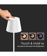 LED 4W lampe - 4400mA, batteri, 3000K, IP54, hvitt hus