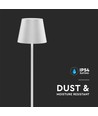 LED 4W lampe - 4400mA, batteri, 3000K, IP54, hvitt hus