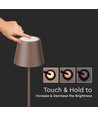 LED-lampe 4W - 4400mA batteri, 3000K, IP54, Cortenfarget hylster