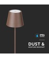 LED-lampe 4W - 4400mA batteri, 3000K, IP54, Corten hylster