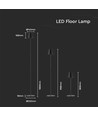 LED 4W - 4400mA batteri, 3000K, IP54, svart hus