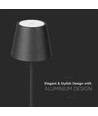 LED 4W - 4400mA batteri, 3000K, IP54, svart hus