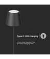 LED 4W - 4400mA batteri, 3000K, IP54, svart hus