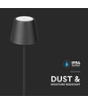 LED 4W - 4400mA batteri, 3000K, IP54, svart hus