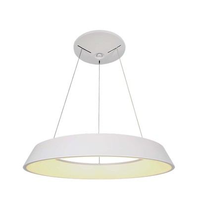 48W LED designer pendel, dimbar - Ø48,5cm, 360 grader, hvit, rund, inkl. lyskilde