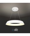 48W LED designer pendel, dimbar - Ø48,5cm, 360 grader, hvit, rund, inkl. lyskilde