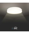 42W LED designer taklampe - Rund, hvit, dimbar, 4000K, 360 grader lysspredning