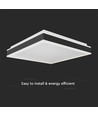 38W LED designer taklampe - 4000K, 4000lm, IP20, sort/hvit, kvadratisk/rund