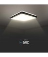 38W LED designer taklampe - 4000K, 4000lm, IP20, sort/hvit, kvadratisk/rund