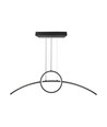 36W LED designer pendel - Sort, 3200lm, 4000K, 360 grader lysspredning