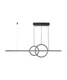 17W LED pendel, sort design - 1500lm, 4000K, Ø91,5cm, IP20, innebygd LED
