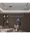 12W U-formet LED pendel - 4000K, sort, 1200lm, 360 grader lys, 90,5 x 14cm