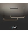 24W LED Hengelampe - Designer, 4000K, Svart