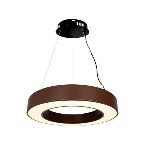 60cm 50W rund LED pendel - 125lm/W, Cortenfarget, Triac dimbar, 4000K, IP20