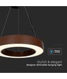 60cm 50W rund LED pendel - 125lm/W, Corten, Triac dimbar, 4000K, IP20