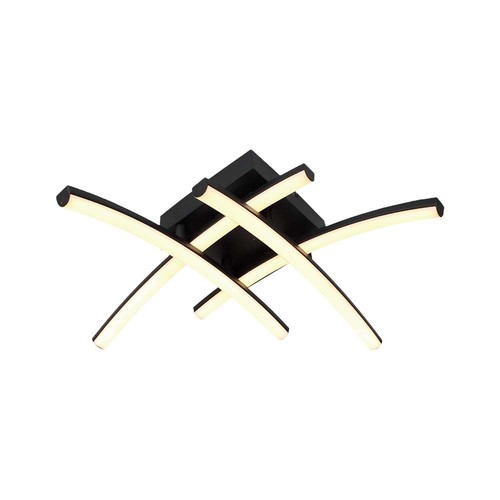 24W designer LED taklampe - Sort, 3000K, Ø45cm, moderne design, inkl. lyskilde