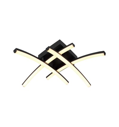 24W designer LED taklampe - Sort, 3000K, Ø45cm, moderne design, inkl. lyskilde