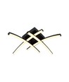 24W designer LED taklampe - Sort, 3000K, Ø45cm, moderne design, inkl. lyskilde