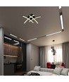 24W designer LED taklampe - Sort, 3000K, Ø45cm, moderne design, inkl. lyskilde