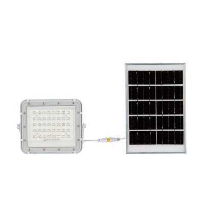40W LED solcelle lyskaster - IP65, 6400K, inkl. solcellepanel og fjernkontroll