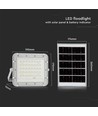 40W LED solcelle lyskaster - IP65, 6400K, inkl. solcellepanel og fjernkontroll