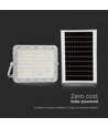 120W Solcelle LED lyskaster med 15W panel - 1200lm, IP65, 4000K, inkl. fjernkontroll og 3m kabel
