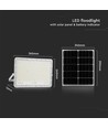 30W Solcelle LED lyskaster - 2600lm, IP65, 6400K, inkl. solpanel og fjernkontroll, utendørs