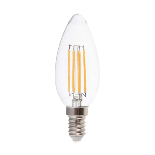 E14 5,5W LED filament kronepære - Dimbar, klart glass