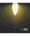 E14 5,5W LED filament kronepære - Dimbar, klart glass, 110lm/W