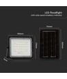 6W Solara LED lyskaster med solcelle - IP65, 6400K, inkl. fjernkontroll og solcellepanel