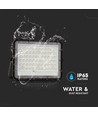 120W Solcelle LED lyskaster med panel - 1200lm, IP65, inkl. fjernkontroll, sort, utendørs