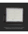 120W Solcelle LED lyskaster med panel - 1200lm, IP65, inkl. fjernkontroll, sort, utendørs