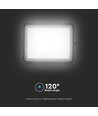 120W Solcelle LED lyskaster med panel - 1200lm, IP65, inkl. fjernkontroll, sort, utendørs