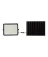 20W solcelle lyskaster med sensor og fjernkontroll - 1800lm, IP65, 6400K, sort kabinett