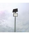 20W solcelle lyskaster med sensor og fjernkontroll - 1800lm, IP65, 6400K, sort kabinett