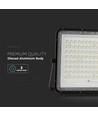 20W solcelle lyskaster med sensor og fjernkontroll - 1800lm, IP65, 6400K, sort kabinett