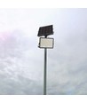 30W LED solcelle lyskaster, 6400K - 2600lm, IP65, inkl. solcellepanel og fjernkontroll, aluminium