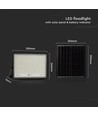 30W LED solcelle lyskaster, 6400K - 2600lm, IP65, inkl. solcellepanel og fjernkontroll, aluminium