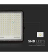 30W LED solcelle lyskaster, 6400K - 2600lm, IP65, inkl. solcellepanel og fjernkontroll, aluminium