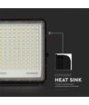 30W LED solcelle lyskaster, 6400K - 2600lm, IP65, inkl. solcellepanel og fjernkontroll, aluminium