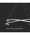 48W LED designer pendel, hvit - Triac dimbar, 800x1200mm, 4000K, IP20