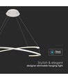 48W LED designer pendel, hvit - Triac dimbar, 800x1200mm, 4000K, IP20