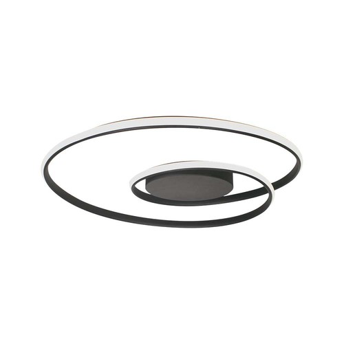 48W LED designer taklampe - 5150lm, Triac dimbar, Ø60cm, sort, 4000K