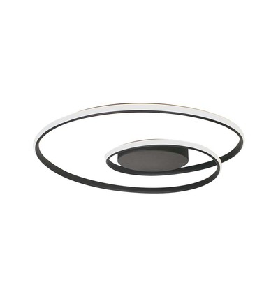 48W LED designer taklampe - 5150lm, Triac dimbar, Ø60cm, sort, 3000K