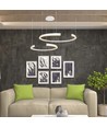 48W LED designer pendel - Hvit, 4000K, Triac dimbar, to halvmåner