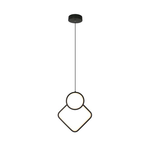 12W LED pendel, hvitt rombe-design - 105lm/W, 28x180cm, moderne lysekrone